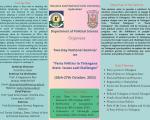Two Day National Seminar on "Party Politics in Telangana State: Issues and Challenges