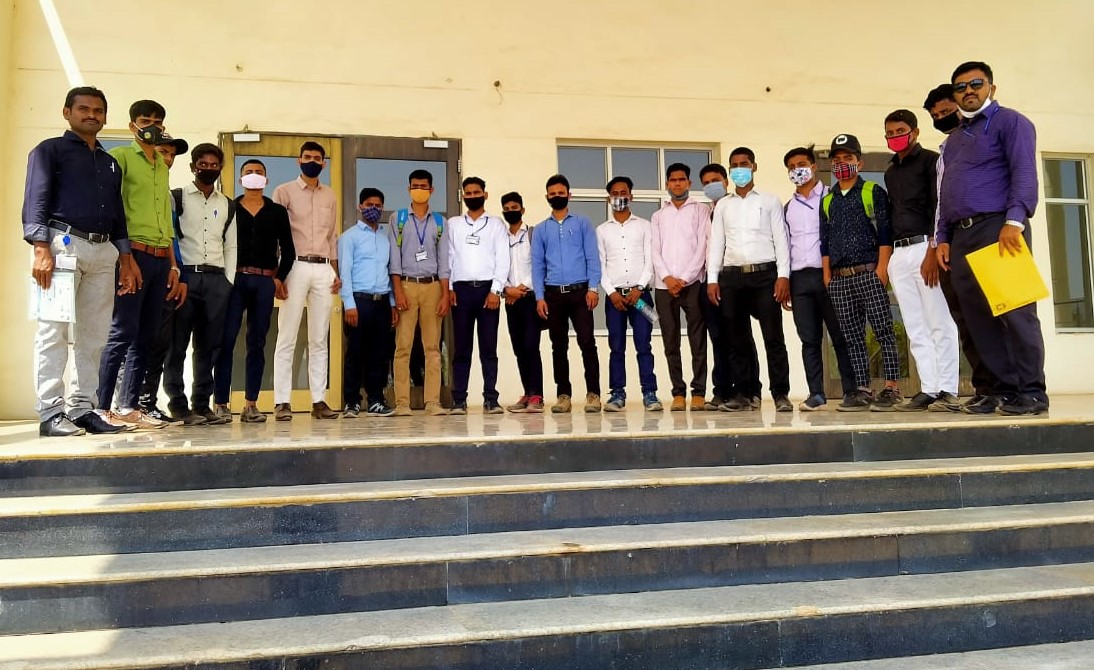 Final year students training at Amara Raja Company, Renigunta, Andhra Pradesh