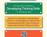 Five Day Online Workshop on Developing Thinking Skills