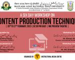 A Six Day Workshop on E-Content Production Techniques 