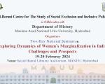  Two-Day National Seminar on “Exploring Dynamics of Women’s Marginalization in India: challenges and Prospects”