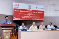 One day workshop on "Muslim children's Issues and Right to Education" on 11th February 2014. Dr. Nageswara Rao welcomes the participants